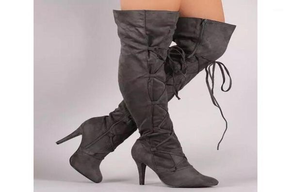 

fashion long boots for women nubuck leather stovepipe long boots over the knee high heels women size 344312907107, Black