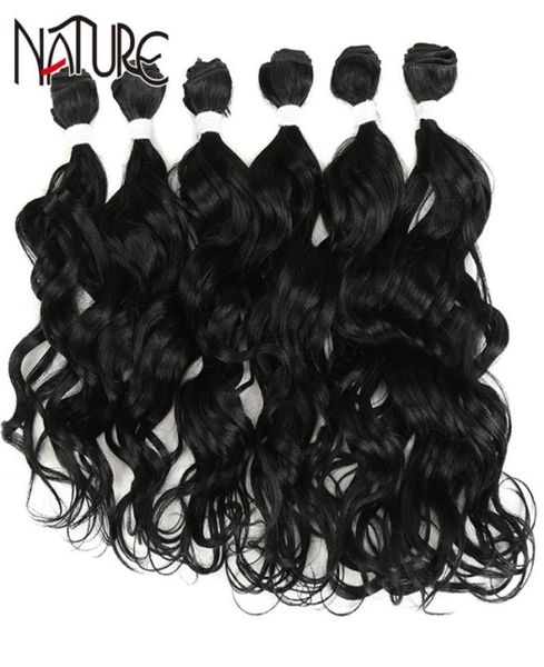 

nature hair bundles deep wave hair synthetic weave high temperature fiber 1620 inch 250g synthetic hair extension 2206151347227, Black;brown