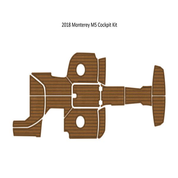 

2018 monterey m5 cockpit pad boat eva foam faux teak deck floor mat flooring