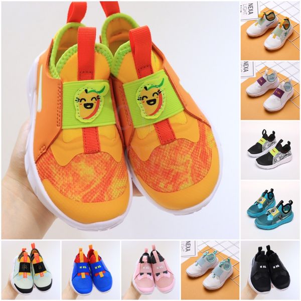 

2023 kids flex runner running shoes sneakers baby children run 2.0 shoes yellow black blue pink boys girls runners trainers toddler outdoor