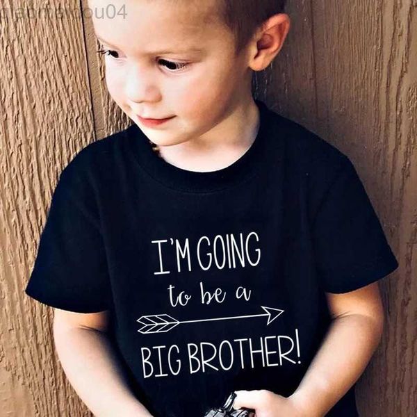 

t-shirts i' going to be a big brother boys clothes baby anouncement black t-shirts short sleeve cotton children t-shirt 2-10 year old, Blue