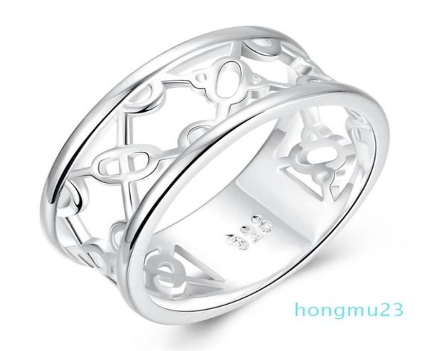 

plated sterling silver fashion hollow wide ring djsr789 us size 8 design 925 silver plate band rings jewelry2200221