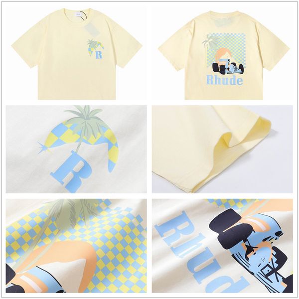 

23ss mens t-shirts womens designers letter polos embroidery tshirts fashion clothing short sleeved tshirt tees beach chair card destination, White;black