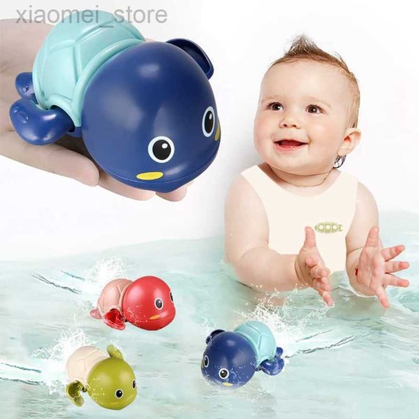 

3pscbath toys injector baby bath toys cute swimming turtle whale pool beach classic chain clockwork water toy for kids water playing toys