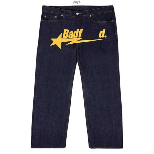 

2023 designer mens jeans university y2k badfriend hip hop letter printed black pants men women fashion casual rock wide foot baggy trouser s, Blue