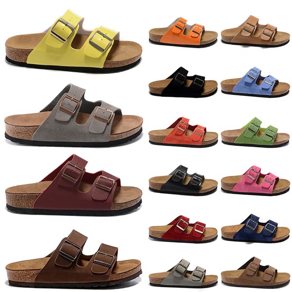 

2023 fashion boston clogs luxury women men slippers famous designer buckle cork suede leather sandals outdoor summer platform casual clog sh, White;red