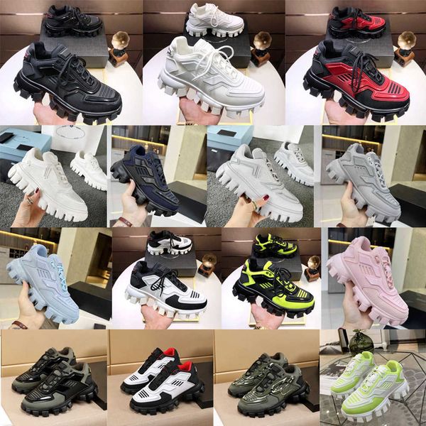 

designer mens casual shoes 19fw all black white pink grey red womens camouflage anti slip thick sole multi color matching low sneakers