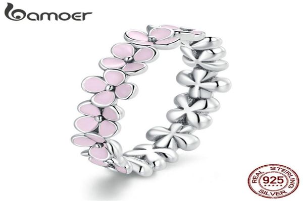 

s925 sterling silver pink wreath cz finger rings for women engagement wedding ring statement jewelry scr681 2202163100444, Slivery;golden