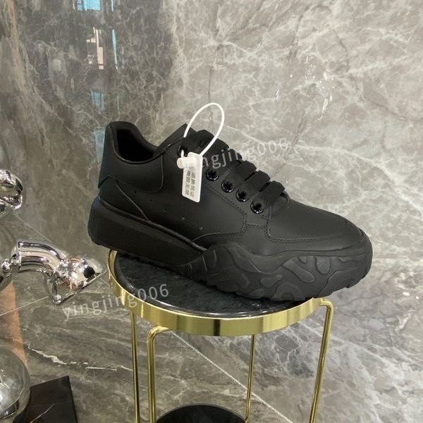 

r platform mens womens quality casual shoes leather lace-up sneaker lady flat running trainers letters gym sneaker2023, Black