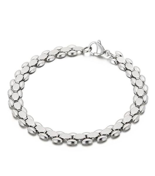 

bangle fashion beads bracelets stainless steel glass beaded jewelry for women men 2211093103901, Black