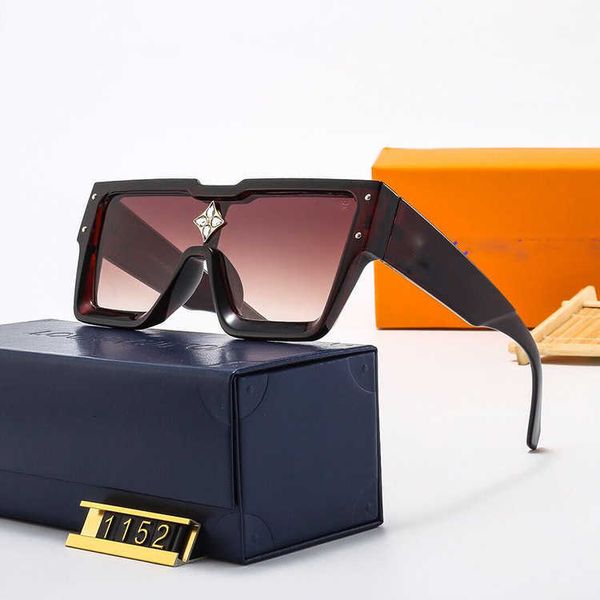 

Designer LOU VUT luxury cool sunglasses men's big box trend conjoined Sunglasses Women's fashion net red same with original box