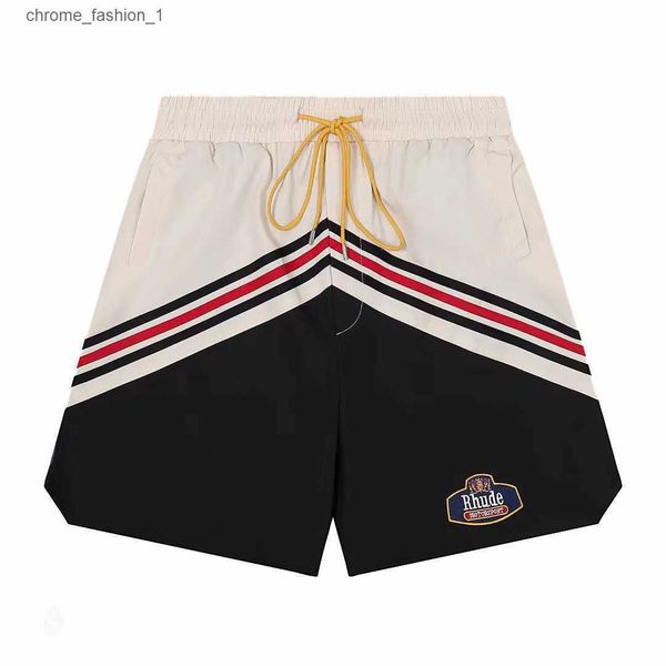 

rhude shorts mens designer men fashion swimshorts short gym pants casual beach loose for man women swimming trunk fmde, White;black