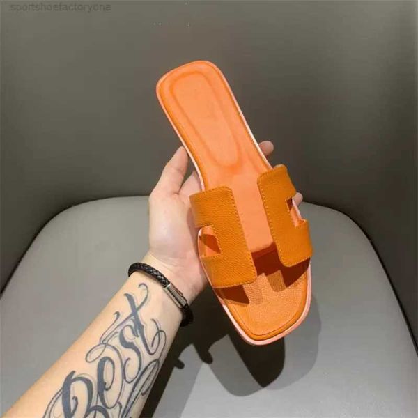 

fashion classic h women sandals slippers slide summer leather rubber flip flops shoe outdoor beach shoes heatshoes, Black