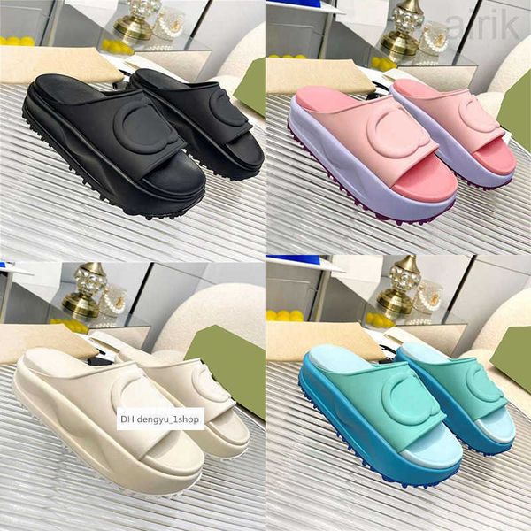 

classic sandals solid color herringbone design women's flat bottom slippers rubber antiskid sandals thick sole, Black