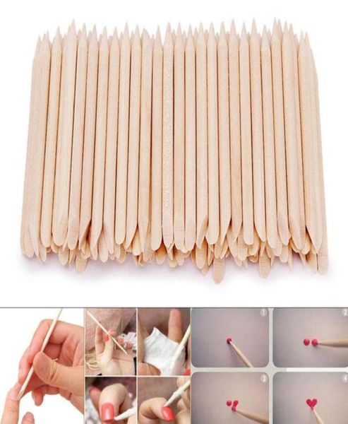 

50100 pcs nail cleaning stick point drill orange wood stick cuticle pusher remover nail art care manicures art tools1772057