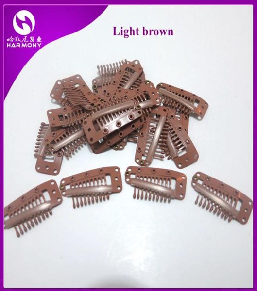 

100pcsbag 38mm hair weave clips with silicone for hair extensions and weft black brown blonde in stock 7996845
