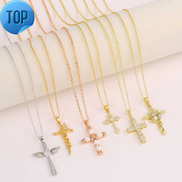 

cross pendant necklace hiphop gold plated iced out cross custom silver gold color diamond cz cross pendant