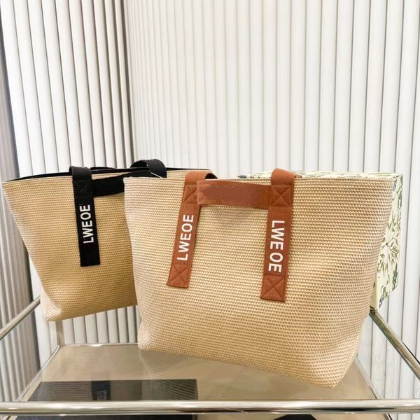 

designer fold shopper beach bags womens anagram luxury purse a5 tote handbag mens raffias clutch bucket bag straw weave shoulder summer week