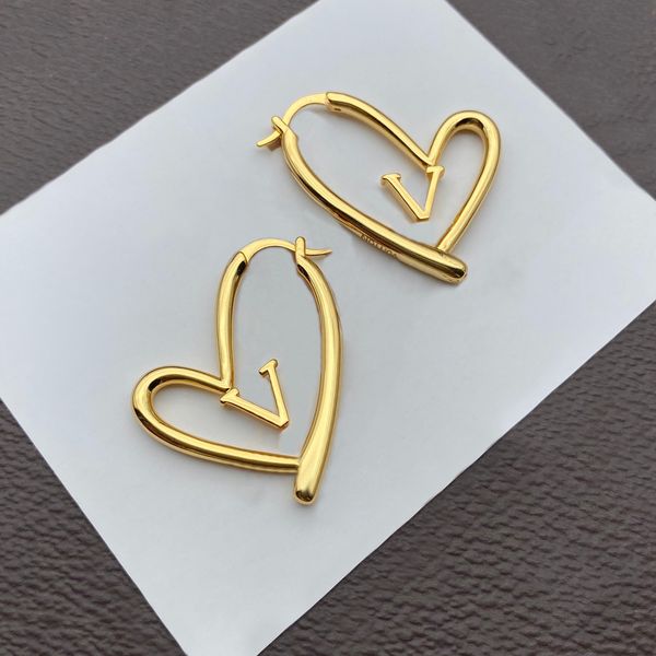 

earrings designer jewelry luxury women's earring heart shaped earrings fashion studs gold plated stud earrings for women girls' gi, Golden;silver