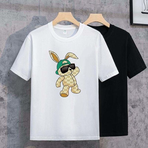 

designer t-shirt summer short sleeve designer men's t-shirt women's premium polo letter high-quality cotton women's clothing, White;black