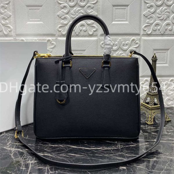 

designer galleria saffiano leather shoulder bag women luxury fashion handbag black prad bags th0k