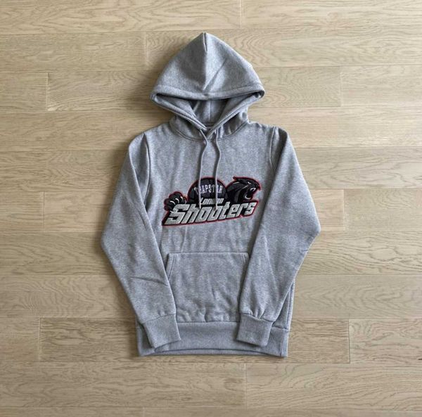 

men's tracksuits trapstar london hoodie men woman tiger towel embroidery shooters letter pullover fleece hooded breathable design 85ess, Gray