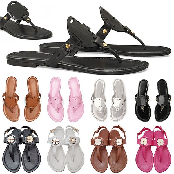 

designer sandal miller metallic snake embossed leather tory sandals women slides sliders luxury slippers tories flip flops slipper slide out, Black