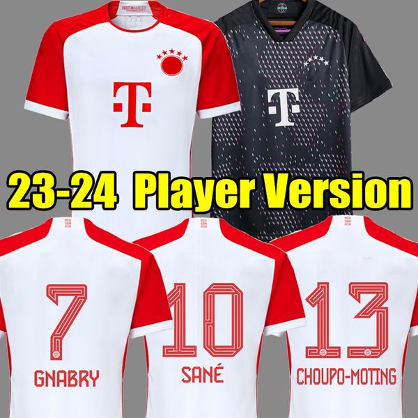

player version 23 24 bayern soccer jerseys munich 2023 2024 home away football shirt, Black;yellow