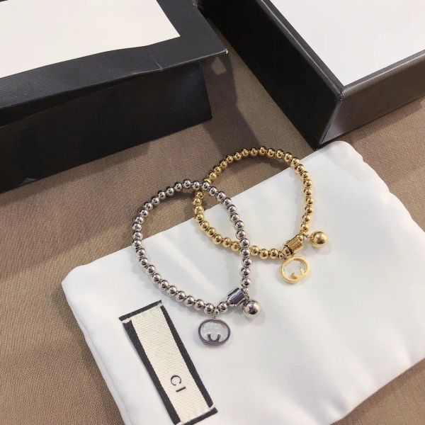 

new style bracelets women bangle wristband cuff chain designer letter jewelry 18k gold plated stainless steel wedding lovers gift bangles wh, Black
