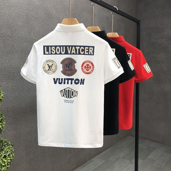 

23ss children polos t-shirts kids lapel short sleeves baby polo shirt boys clothing embroidery letters tees girl cotton t shirts, Blue