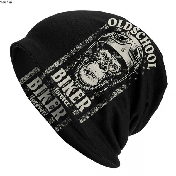 

beanie/skull caps old school biker motorcycle bike gorilla bonnet hats hip hop outdoor skullies beanies hats vintage racing knitting hats ca, Blue;gray