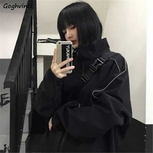 

women's jackets reflective jacket women autumn casual all-match black chaquetas para mujer clothing classic vintage outwear fashion kor, Black;brown