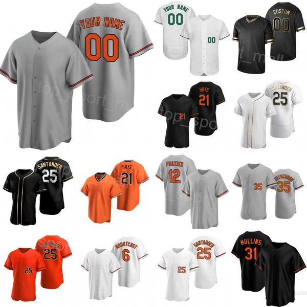 

baseball 6 ryan mountcastle jerseys 35 adley rutschman 21 austin hays 31 cedric mullins 25 anthony santander 12 adam frazier 50 bruce zimmer, Blue;black