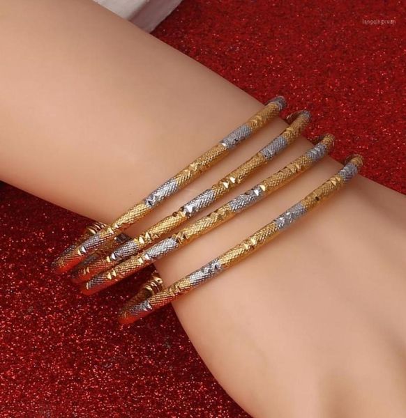 

bangle dubai bangles women men 4pcs two tone bracelets african european ethiopia girls jewelry bride gift14867098, Black