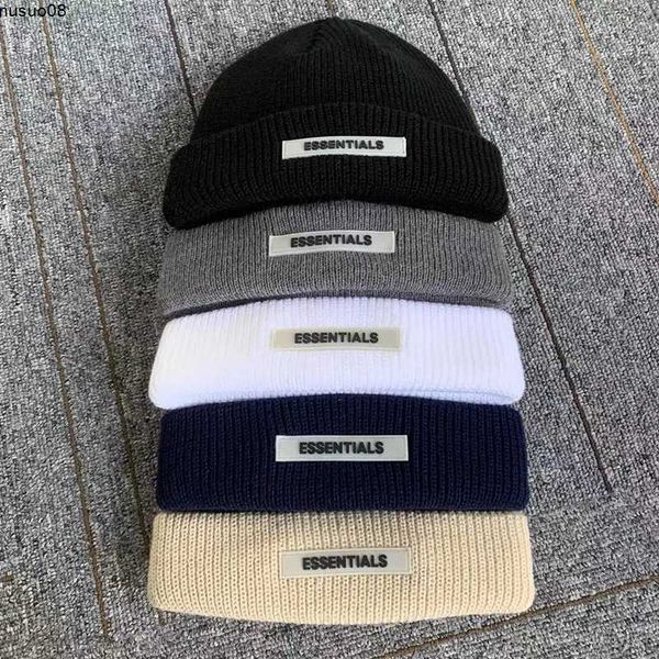 

beanie/skull caps winter warm knitted hat letters essentials printed high street hip-hop street hats wool pullover caps boys students access, Blue;gray