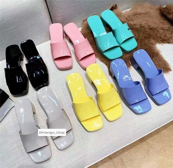 

wholesale brand woman slipper designer lady sandals summer jelly slide high heel slippers luxury casual shoes womens leather alphabet beach, Black