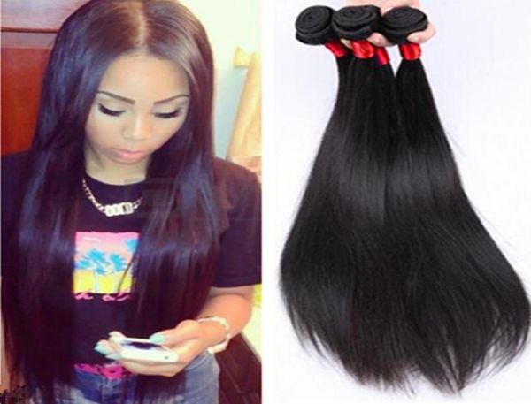 

ruma hair natural color 3 bundles same length unprocessed straight hair can be curled and dyed shiny human hair weaves7235209, Black;brown