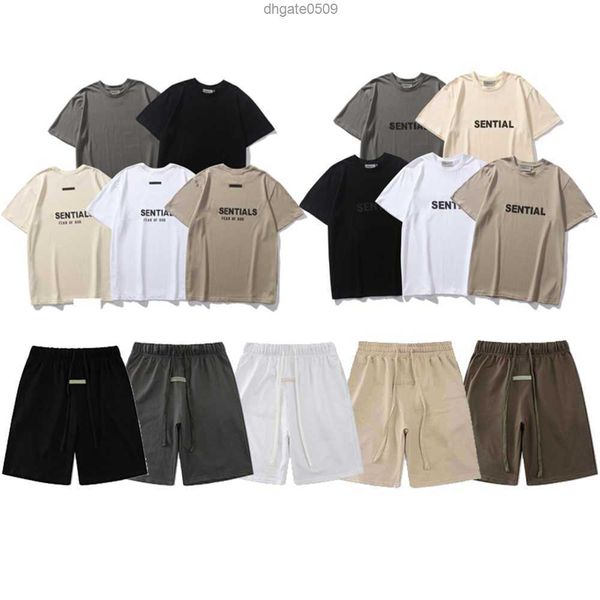 

ess designer mens t-shirts chest letter laminated print tide short sleeve high street loose oversize casual t-shirt 100% pure cotton for me, White;black