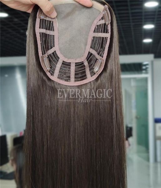 

new coming stock natural black virgin human hair ers mono with open weft base for thinning women2065057, Black;brown