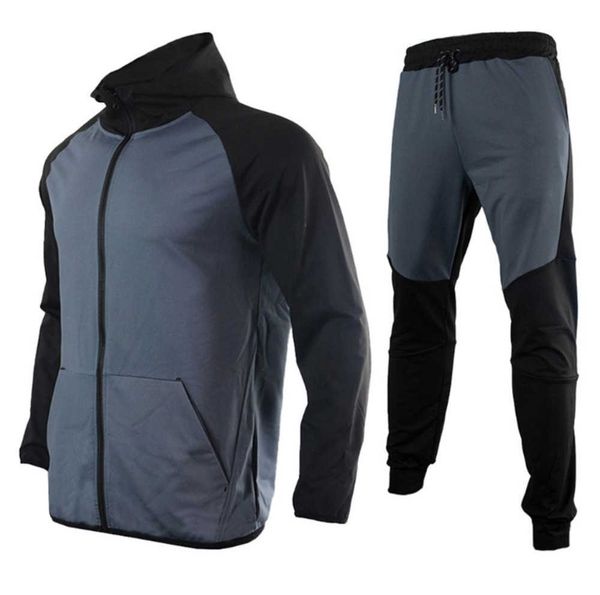 

tracksuit men's nake tech trapstar track suits hoodie europe american basketball football rugby two-piece with women's long sleeve, Gray