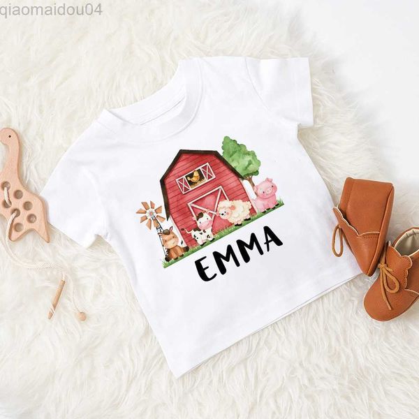

t-shirts personalized farm name kid shirt toddler animal t-shirt custom name child shirts boys girs cute clothes children gift tee aa230518, Blue