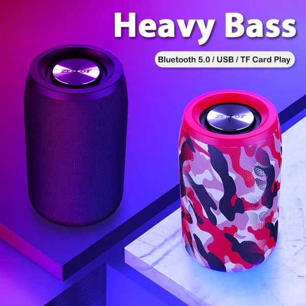 

zealot s32 portable bluetooth 5 speaker wireless hifi subwoofer 3d stereo diaphragm audio tf card aux usb flash drive play mini speakers