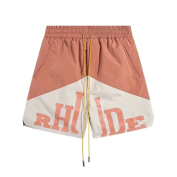 Designer RHUDE Shorts Mens Short Beach Mesh Street Sweatpants Basketball men limited swim knee length hip hop high sports training elastic waist yh6