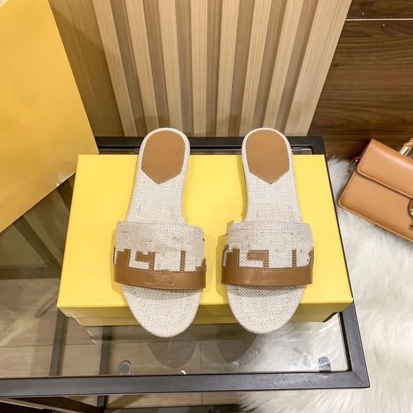 

casual shoes baguette slipper designer fashion slippers ladies sandals letter slide splicing summer dust bag 14, Black