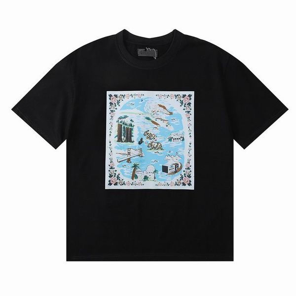 

23ss shorts t shirt designer clothing am tees mens short shirts men sweatshirt clothes vest california bar applique precious memories black, White;black
