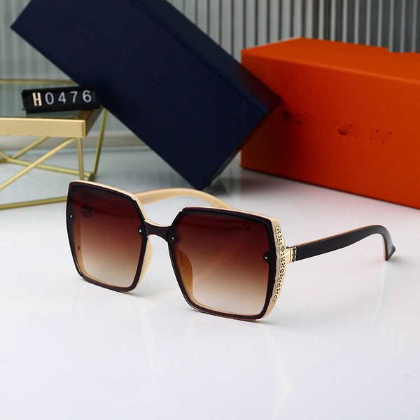 

designer lou vut luxury cool sunglasses new 2023 fashion large box sunglasses for women street shooting style gradual change batch with orig, White;black