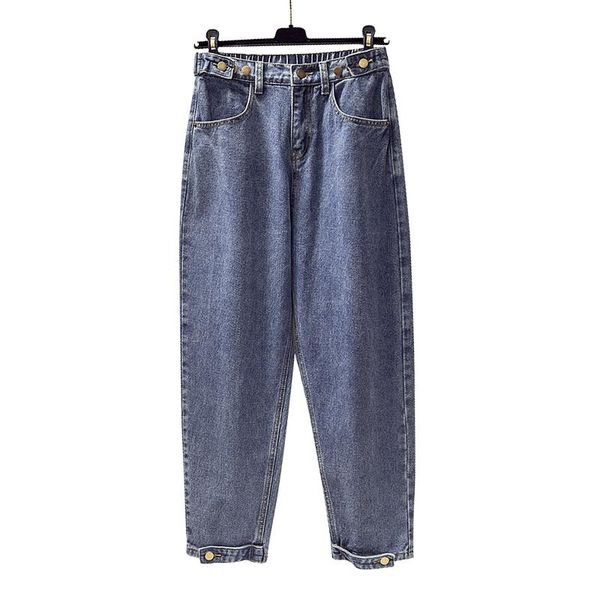 

jeans boyfriend jeans for women high waist mom jeans plus size mom feminino harem denim pants 100kg, Blue
