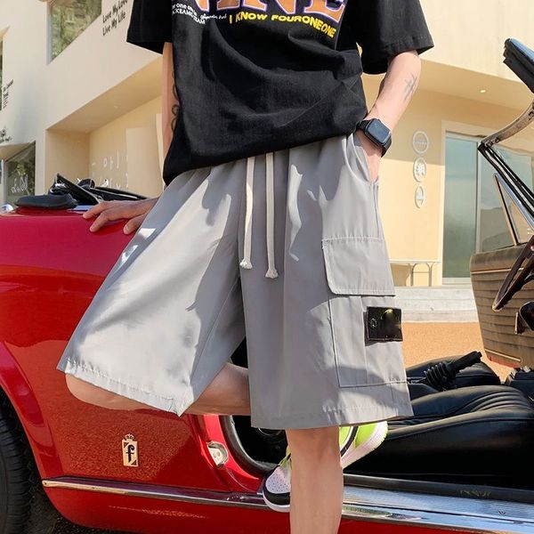

mens designer shorts men shorts summer shorts man biker run for football relaxed loose knee length letter casual with pocket streetwear m-5x, White;black