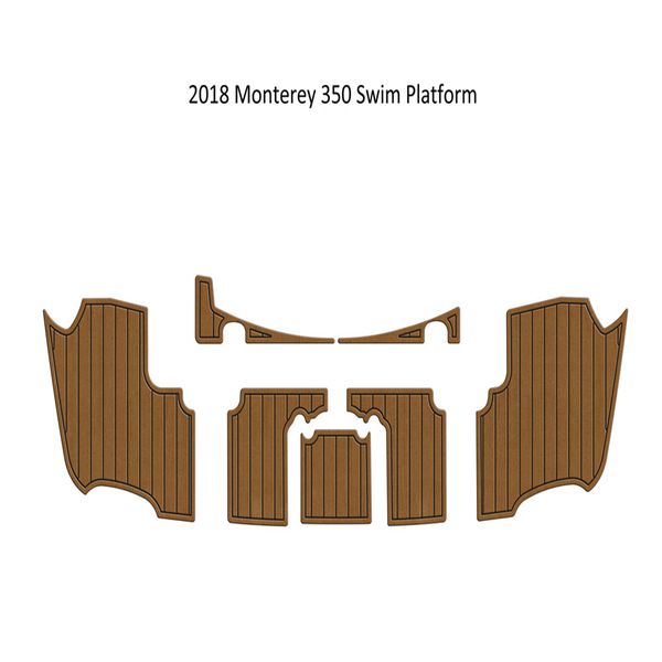 

2018 monterey 350 swim platfrom step pad boat eva foam faux teak deck floor mat