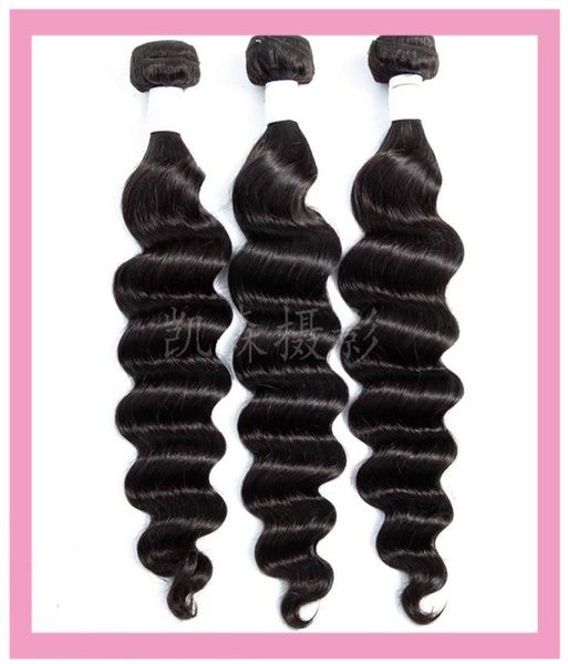 

mongolian virgin human hair loose deep 828inch 3 or 4 bundles hair products double wefts loose deep hair extensions2830305, Black